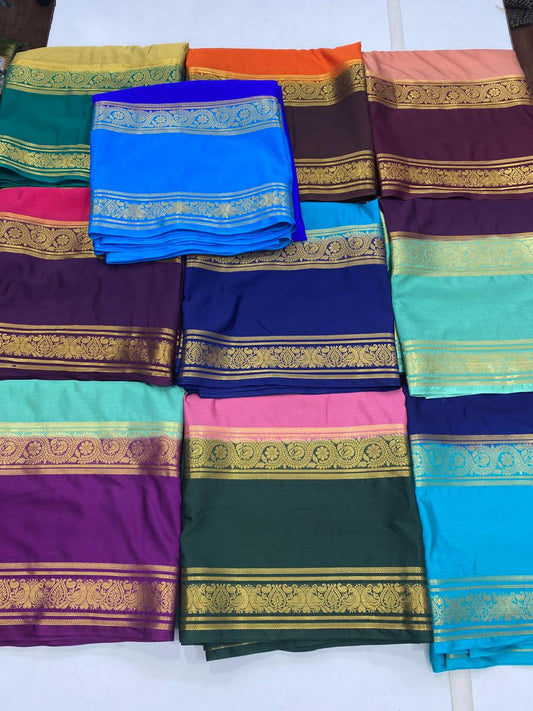 Mysore Crepe Bentex Border Saree (2850)