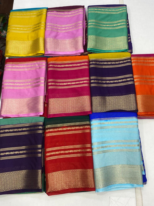 Crepe Georgette Lines Saree (2863)