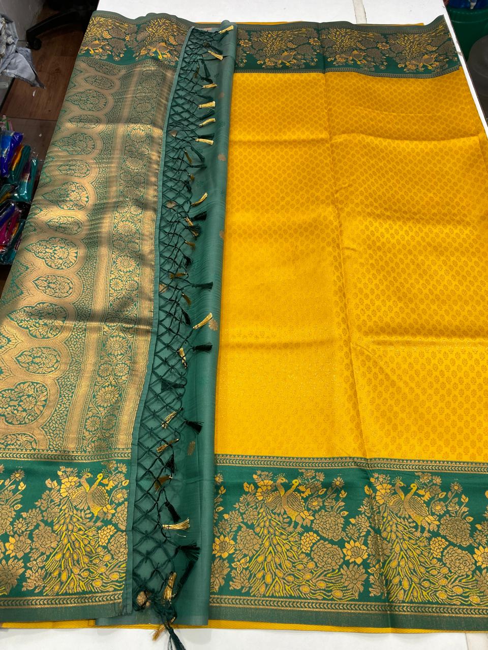 Semi Silk Border Saree(2818B)
