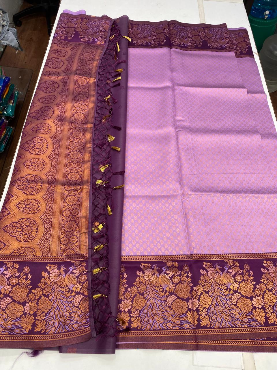 Semi Silk Border Saree(2818B)