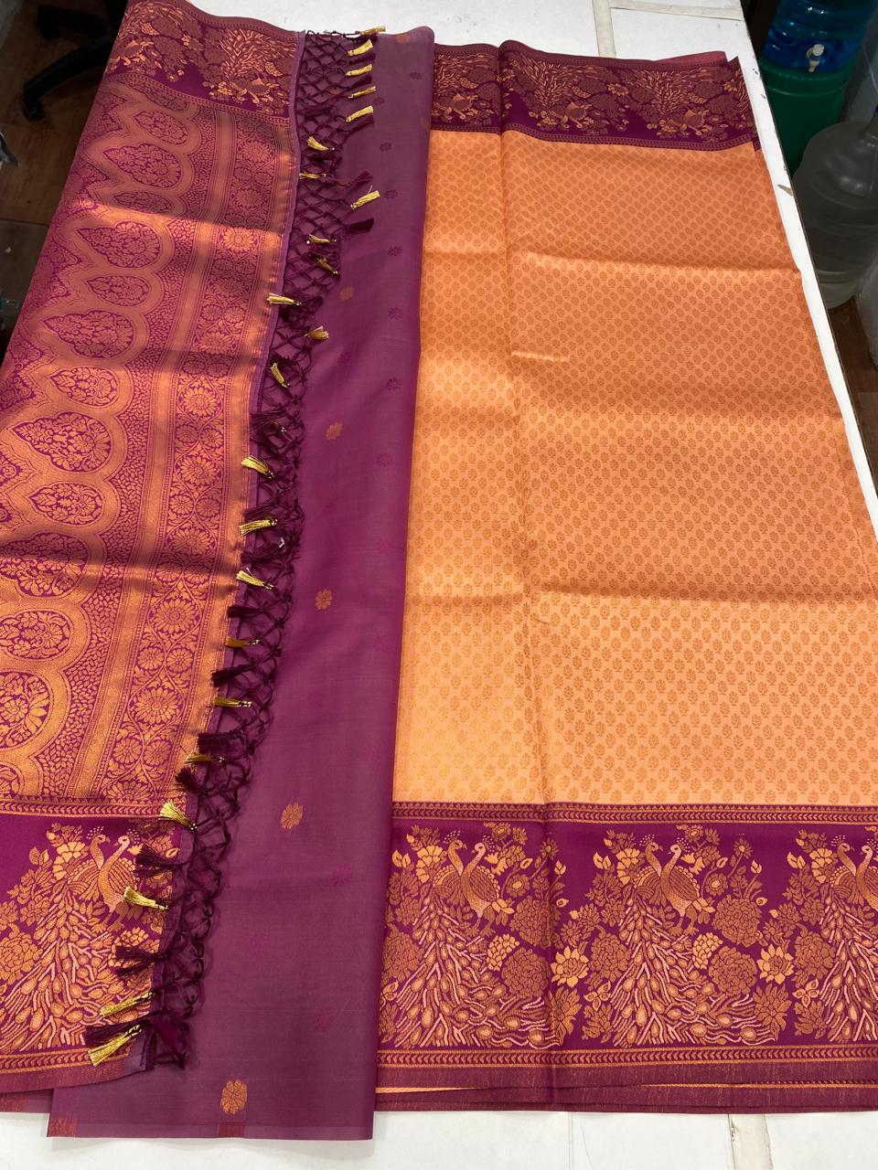Semi Silk Border Saree(2818B)