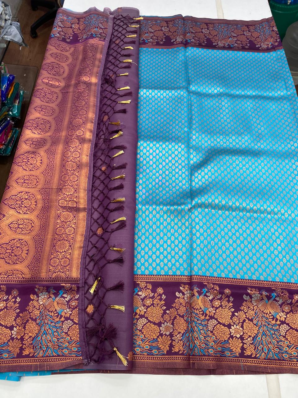 Semi Silk Border Saree(2818B)