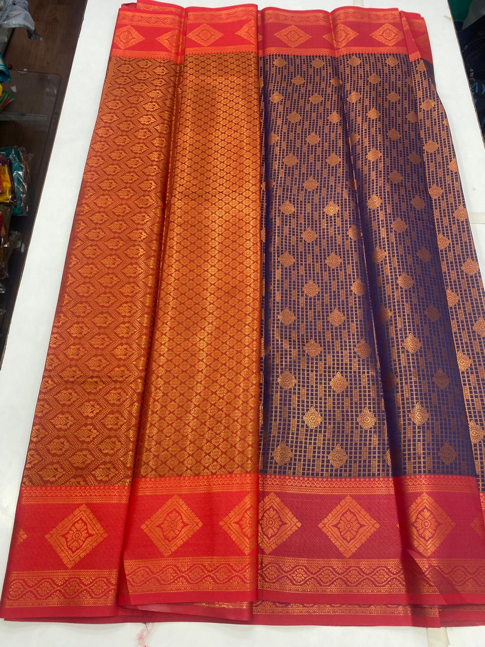 Semi Silk Broket Saree (2817)