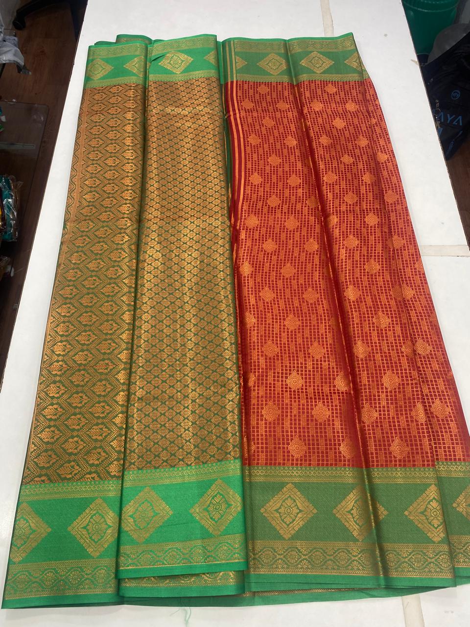 Semi Silk Broket Saree (2817)