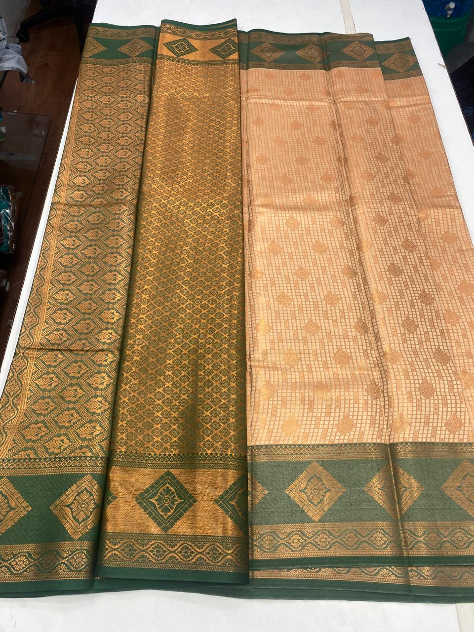 Semi Silk Broket Saree (2817)