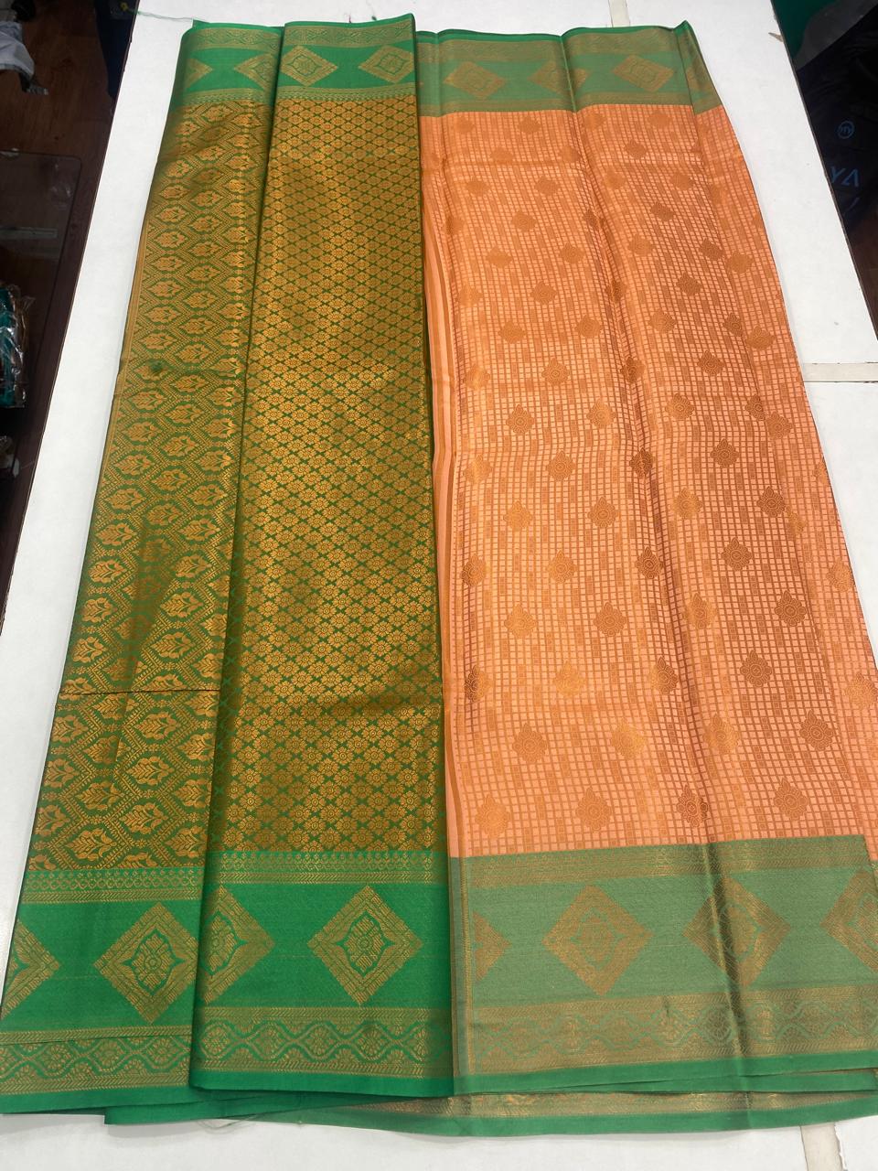Semi Silk Broket Saree (2817)