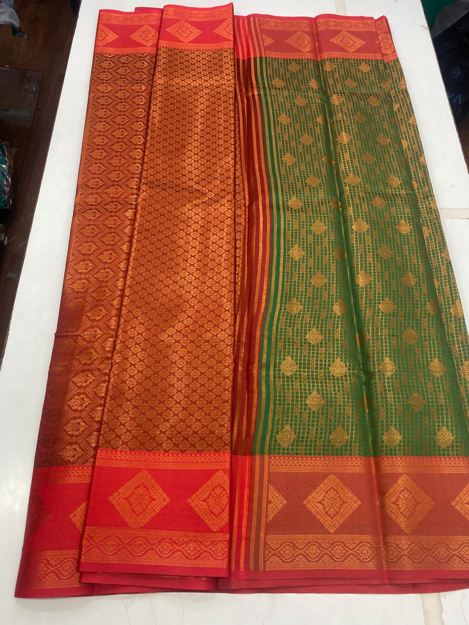 Semi Silk Broket Saree (2817)