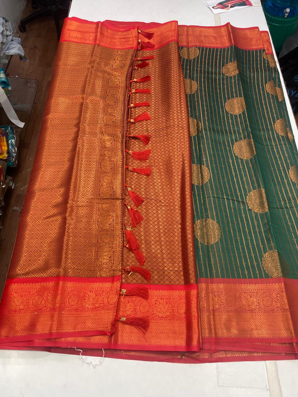 Semi Silk Broket Saree(2819A)