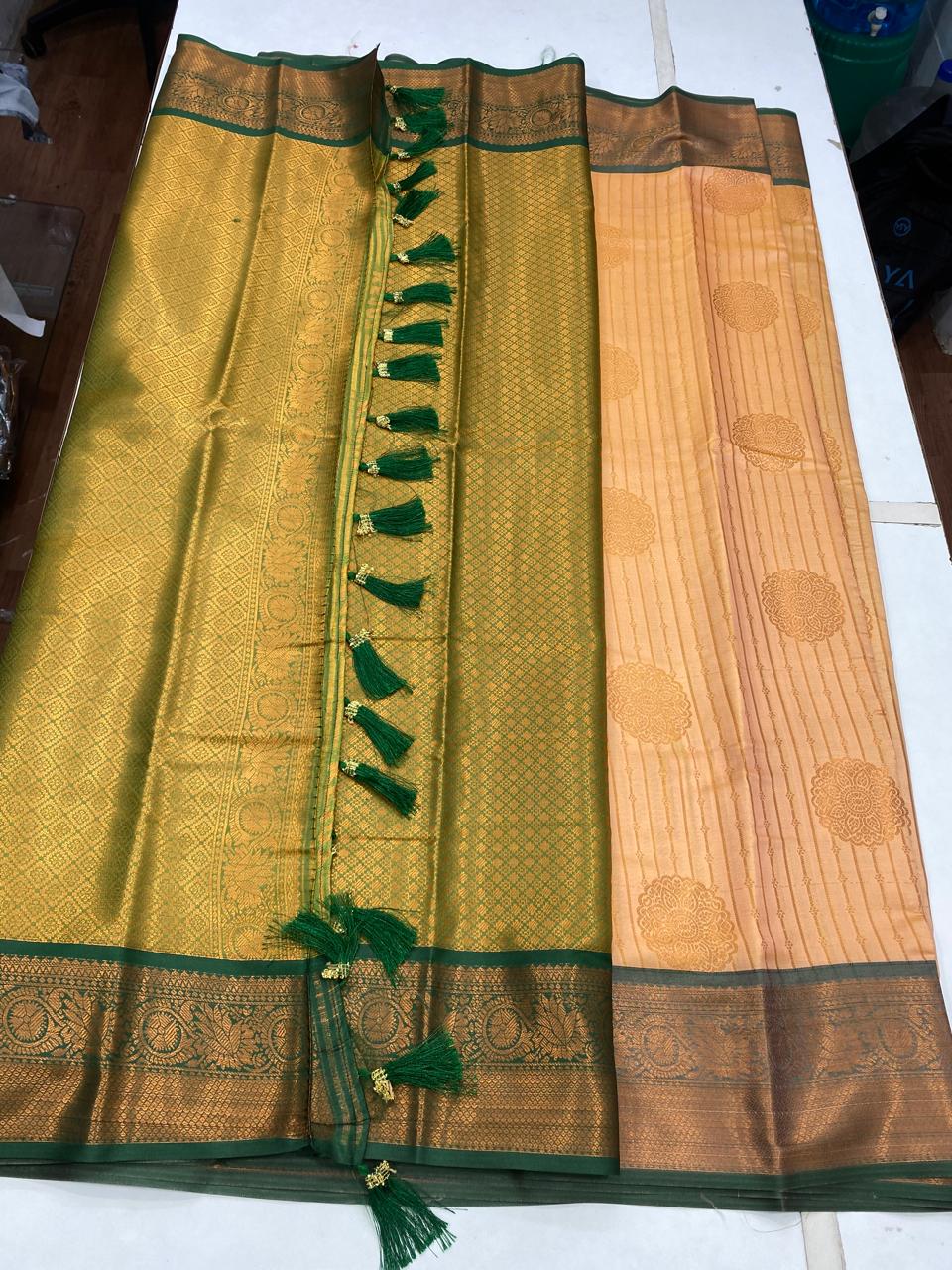 Semi Silk Broket Saree(2819A)