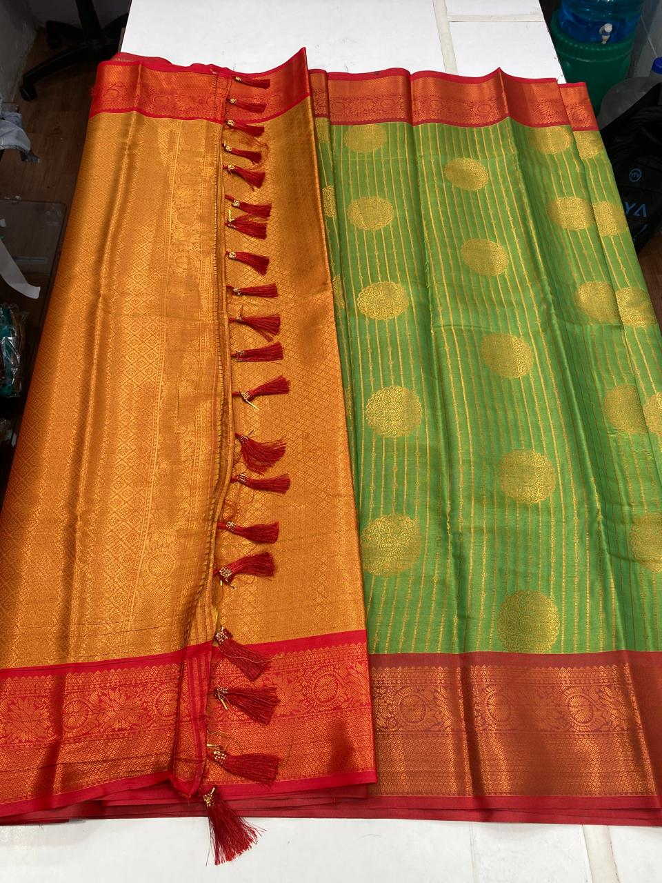 Semi Silk Broket Saree(2819A)
