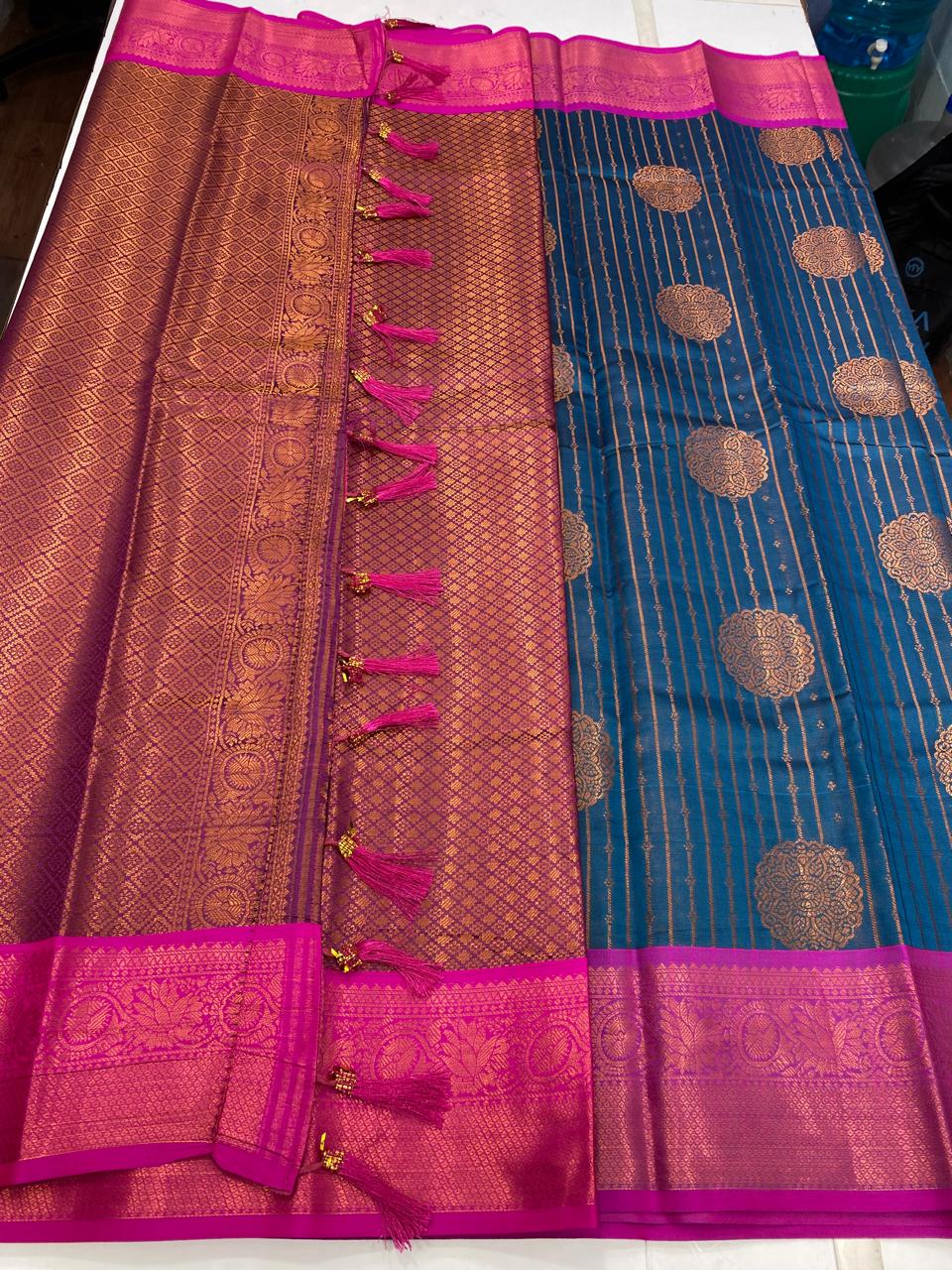 Semi Silk Broket Saree(2819A)