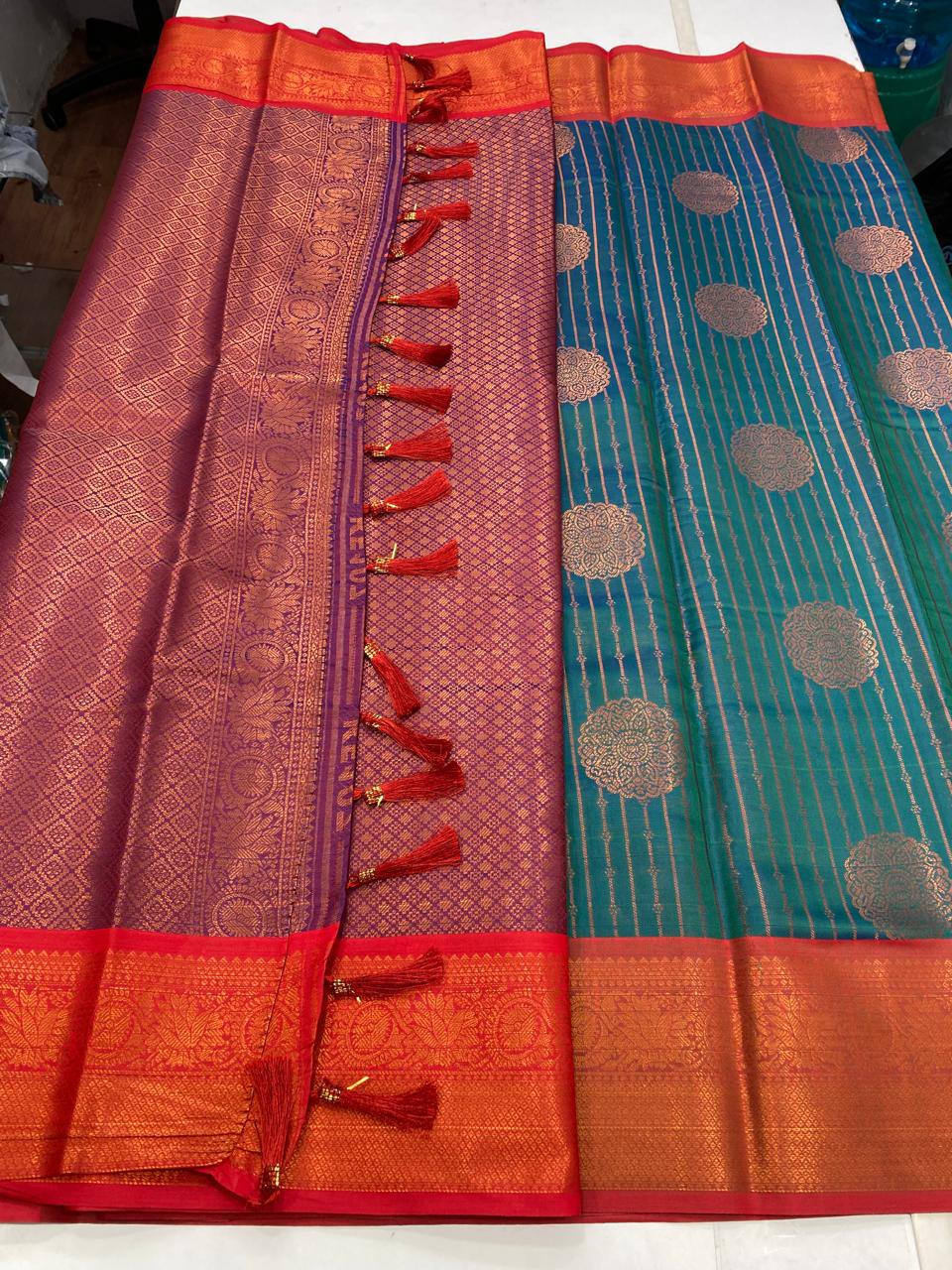 Semi Silk Broket Saree(2819A)