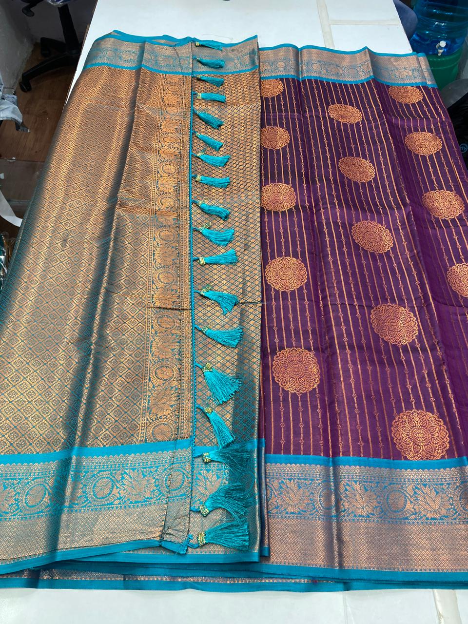 Semi Silk Broket Saree(2819A)