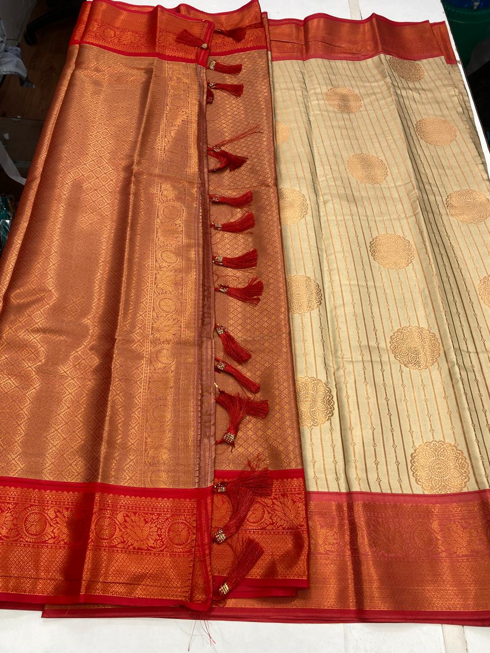 Semi Silk Broket Saree(2819A)