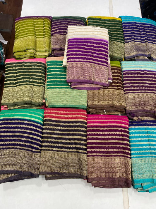 Georgette Lines Saree (2814)