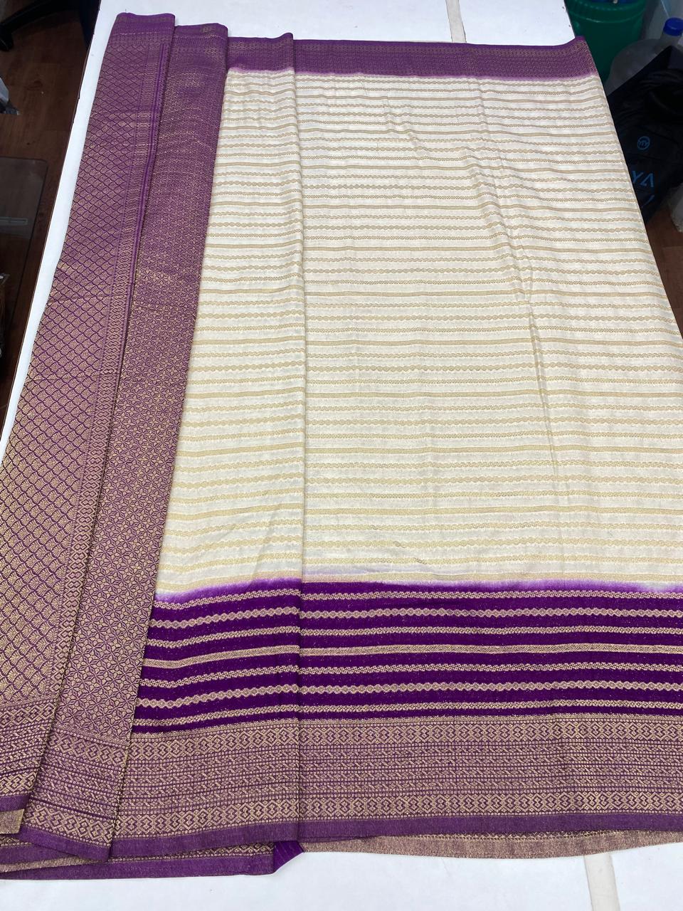Georgette Lines Saree (2814)