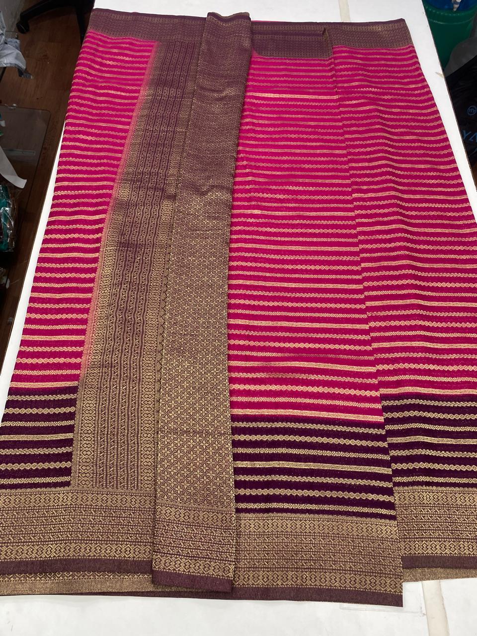 Georgette Lines Saree (2814)