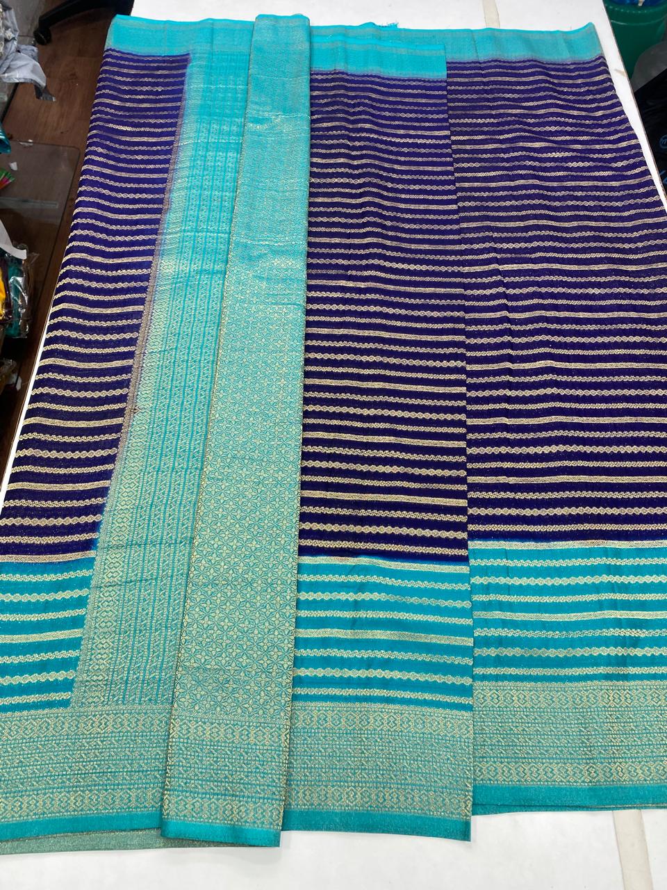 Georgette Lines Saree (2814)