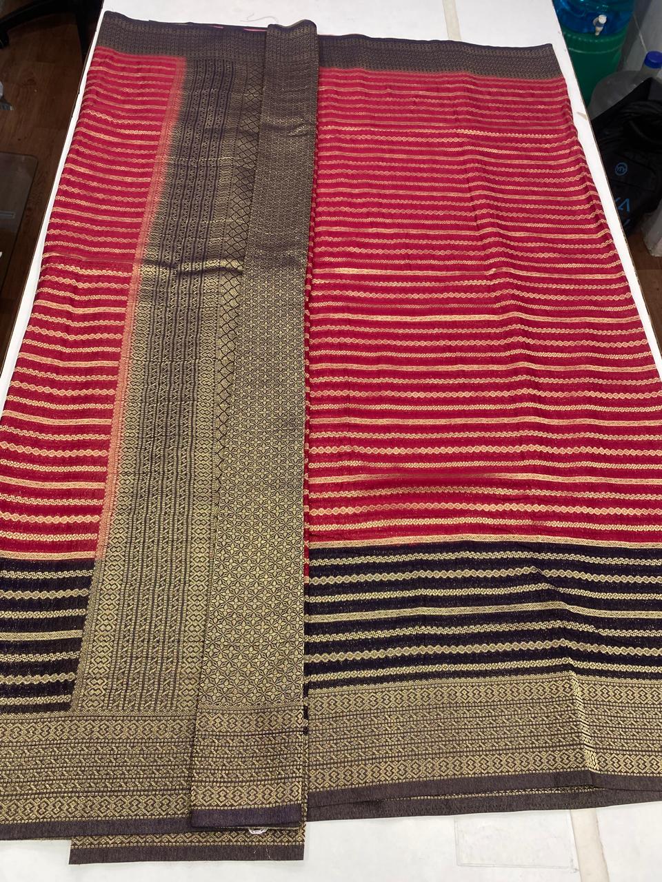 Georgette Lines Saree (2814)
