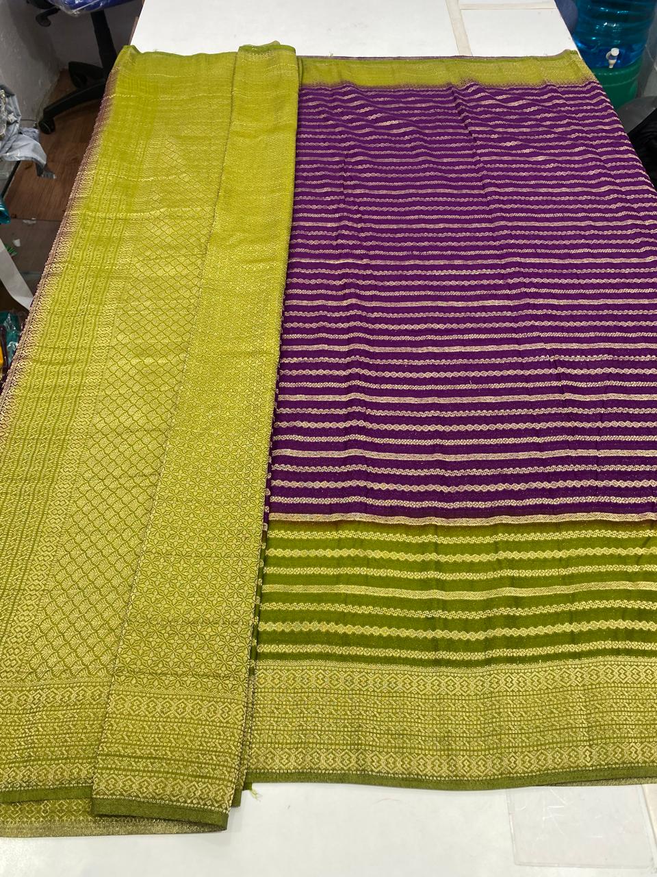 Georgette Lines Saree (2814)