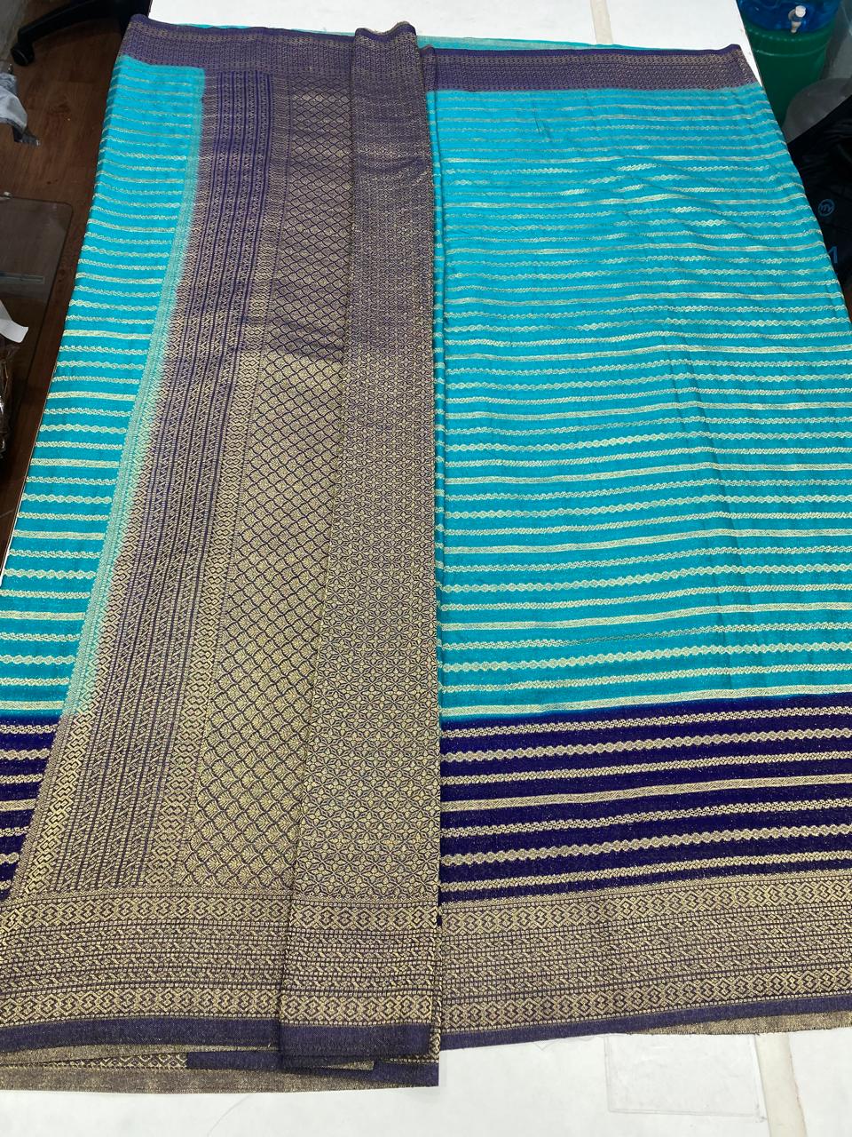 Georgette Lines Saree (2814)