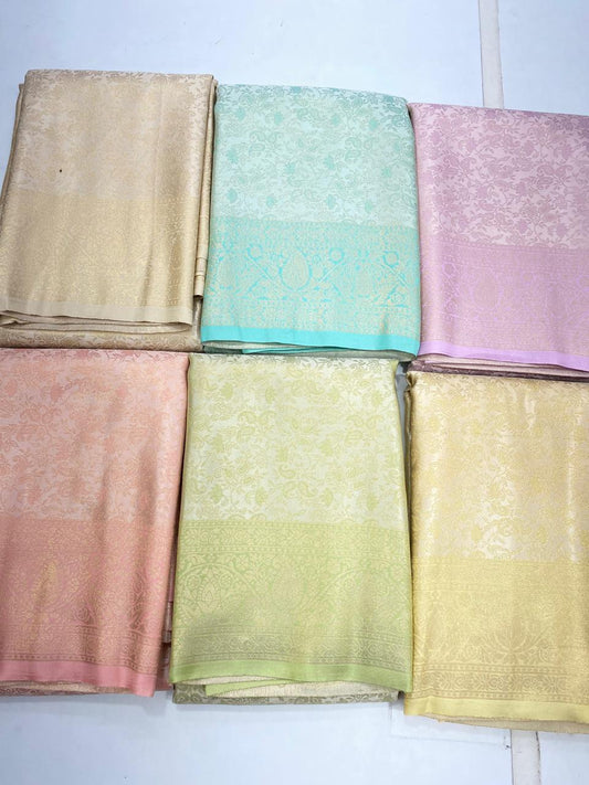 Semi Silk Tissue Broket Satin Saree (2787B)
