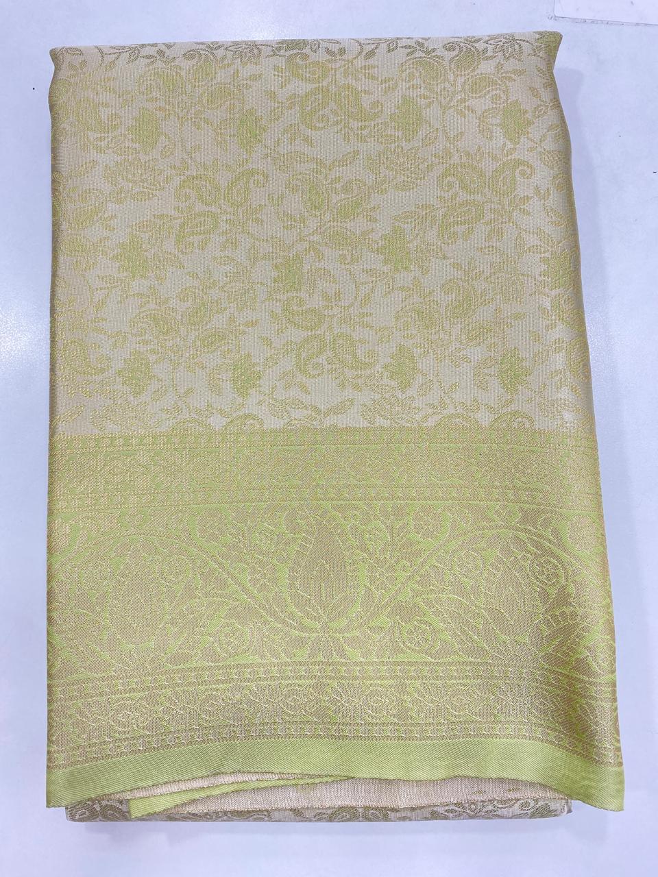 Semi Silk Tissue Broket Satin Saree (2787B)