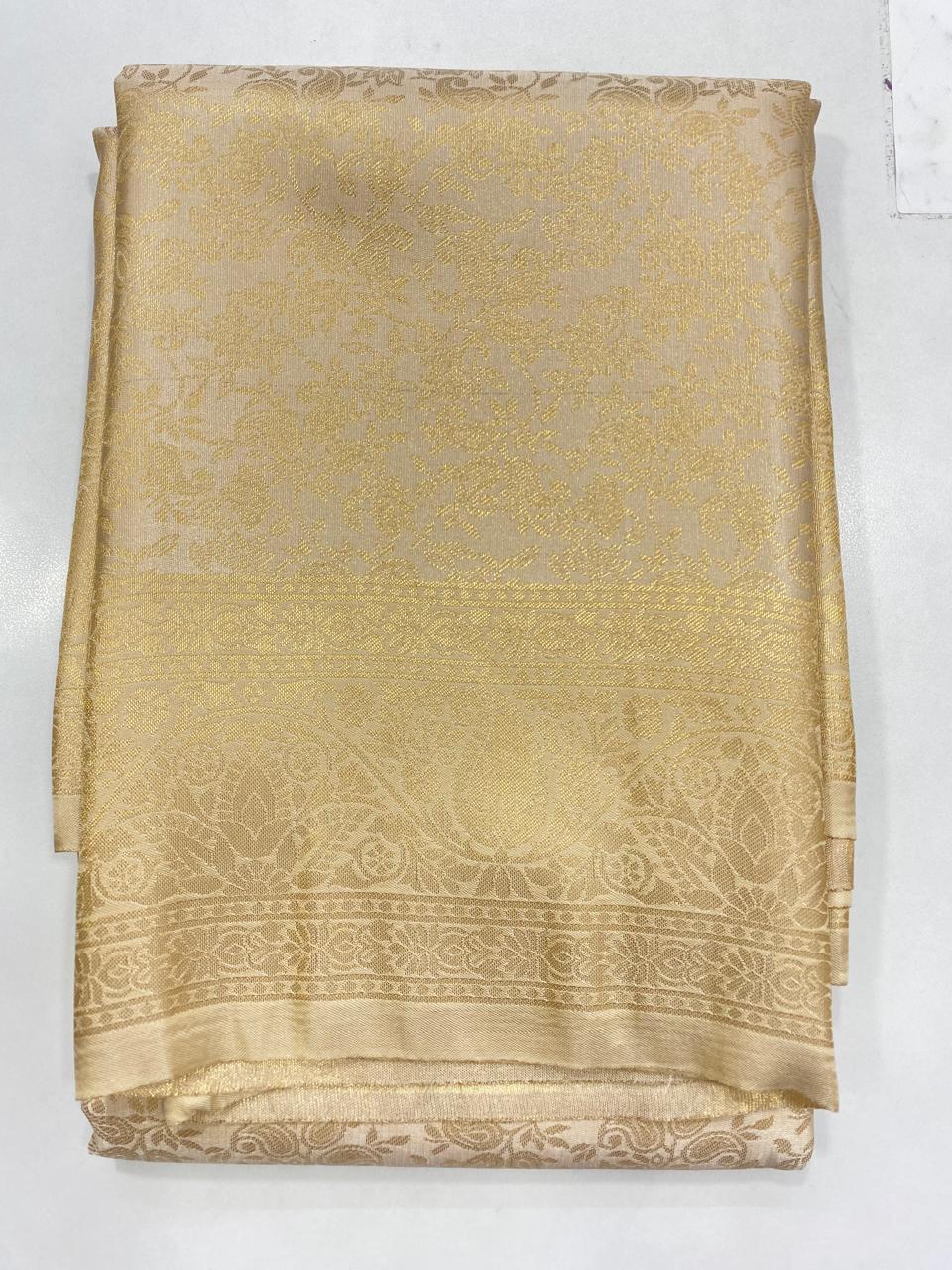 Semi Silk Tissue Broket Satin Saree (2787B)