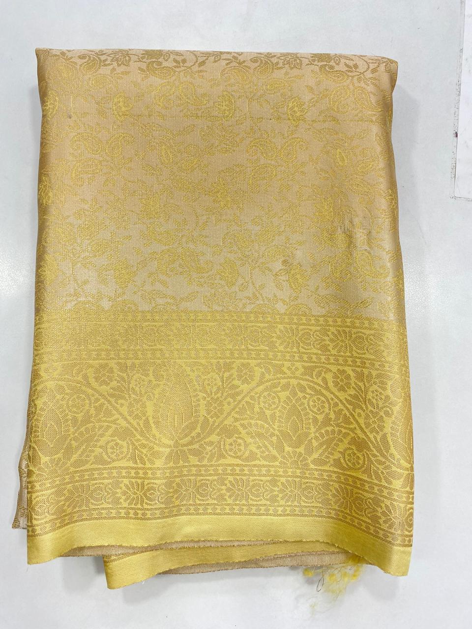 Semi Silk Tissue Broket Satin Saree (2787B)