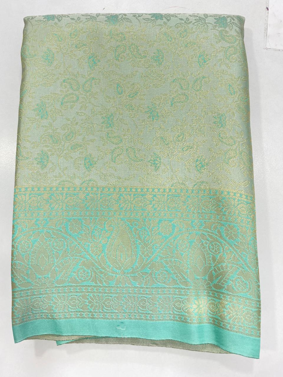 Semi Silk Tissue Broket Satin Saree (2787B)