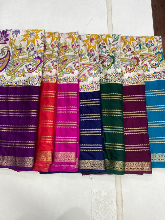 Mysore Crepe Digital Print Saree (2875)