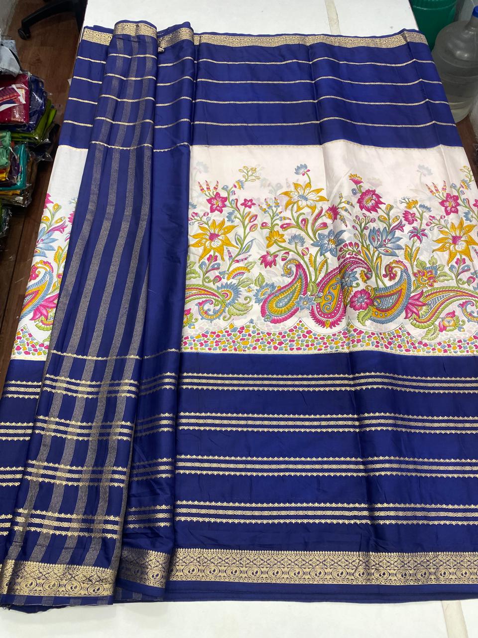 Mysore Crepe Digital Print Saree (2875)