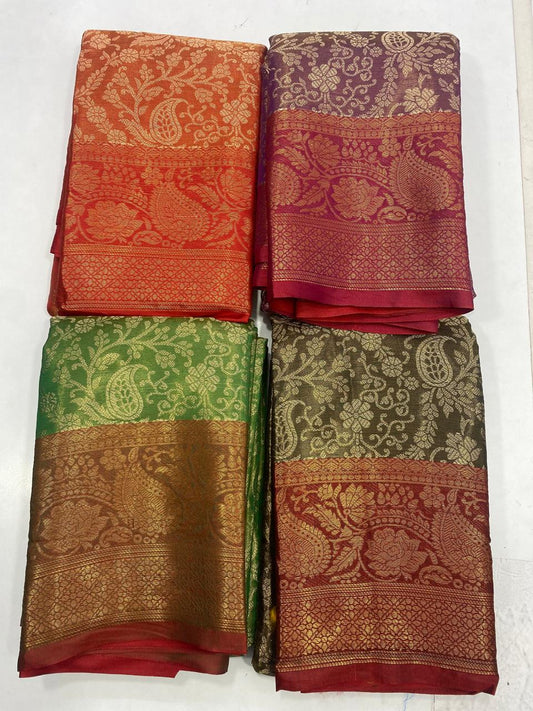 Semi Silk Zari Brocket Saree (2877)