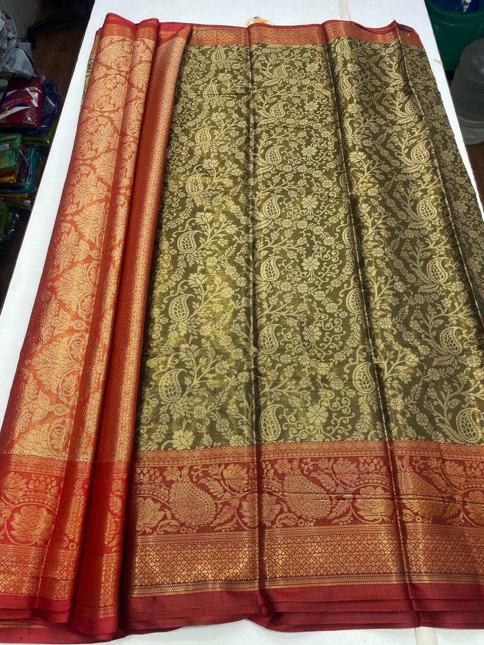 Semi Silk Zari Brocket Saree (2877)