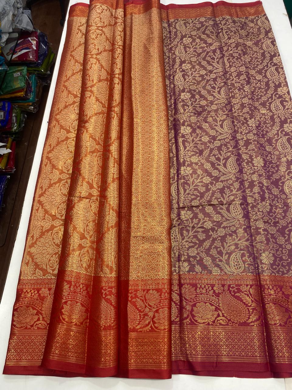 Semi Silk Zari Brocket Saree (2877)