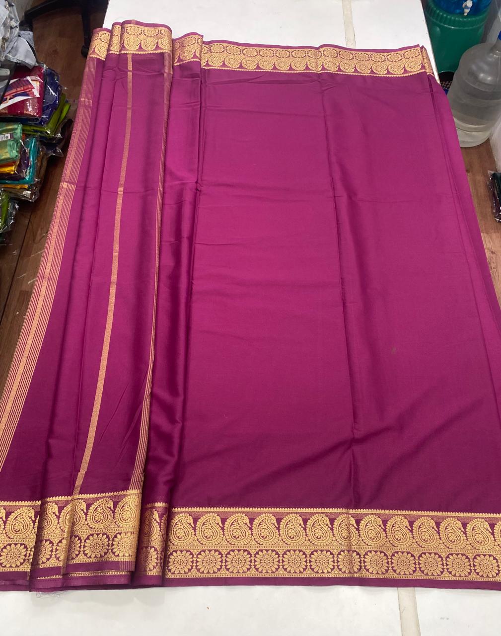 Mysore Crepe Self Saree (2887)