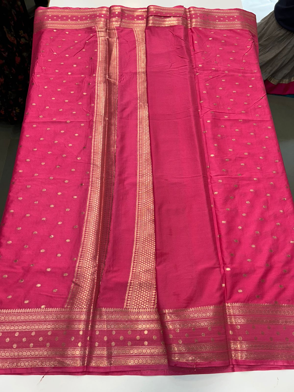 Mysore Crepe Self Butta Saree (2888)