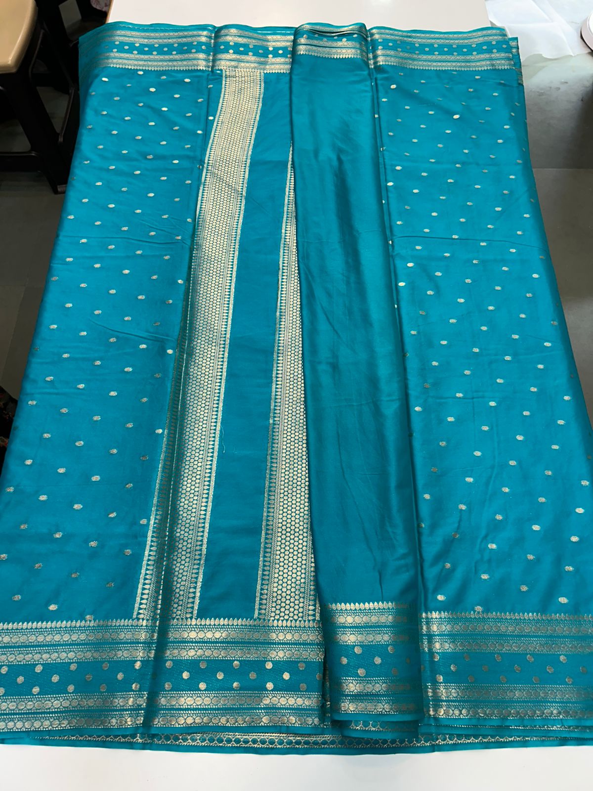 Mysore Crepe Self Butta Saree (2888)