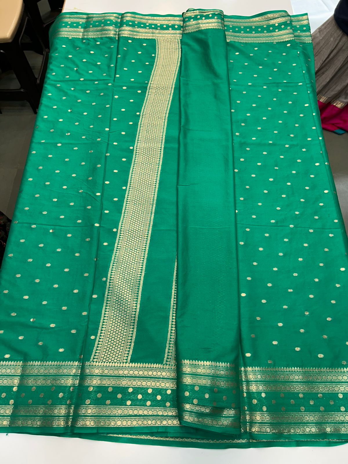 Mysore Crepe Self Butta Saree (2888)