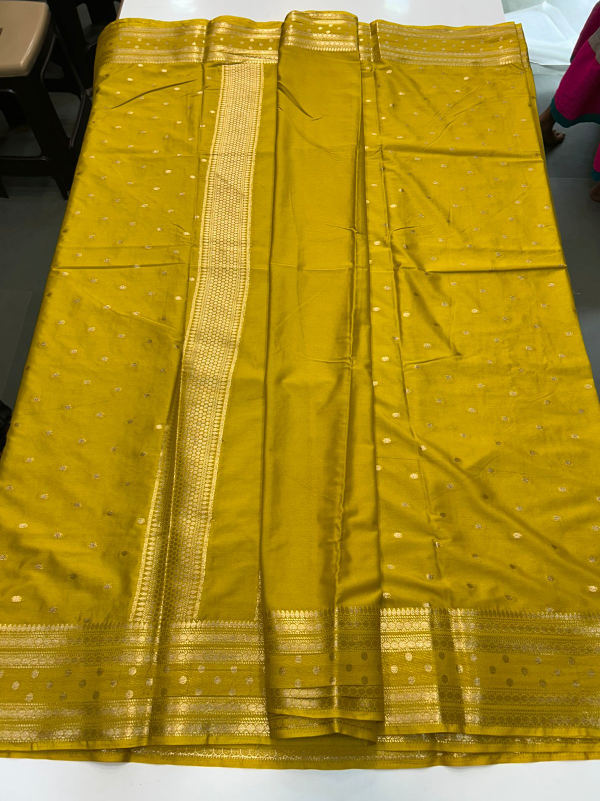 Mysore Crepe Self Butta Saree (2888)