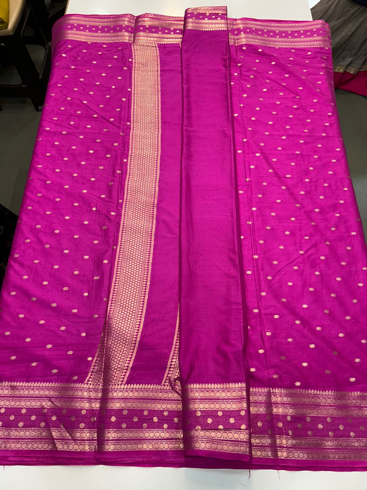 Mysore Crepe Self Butta Saree (2888)