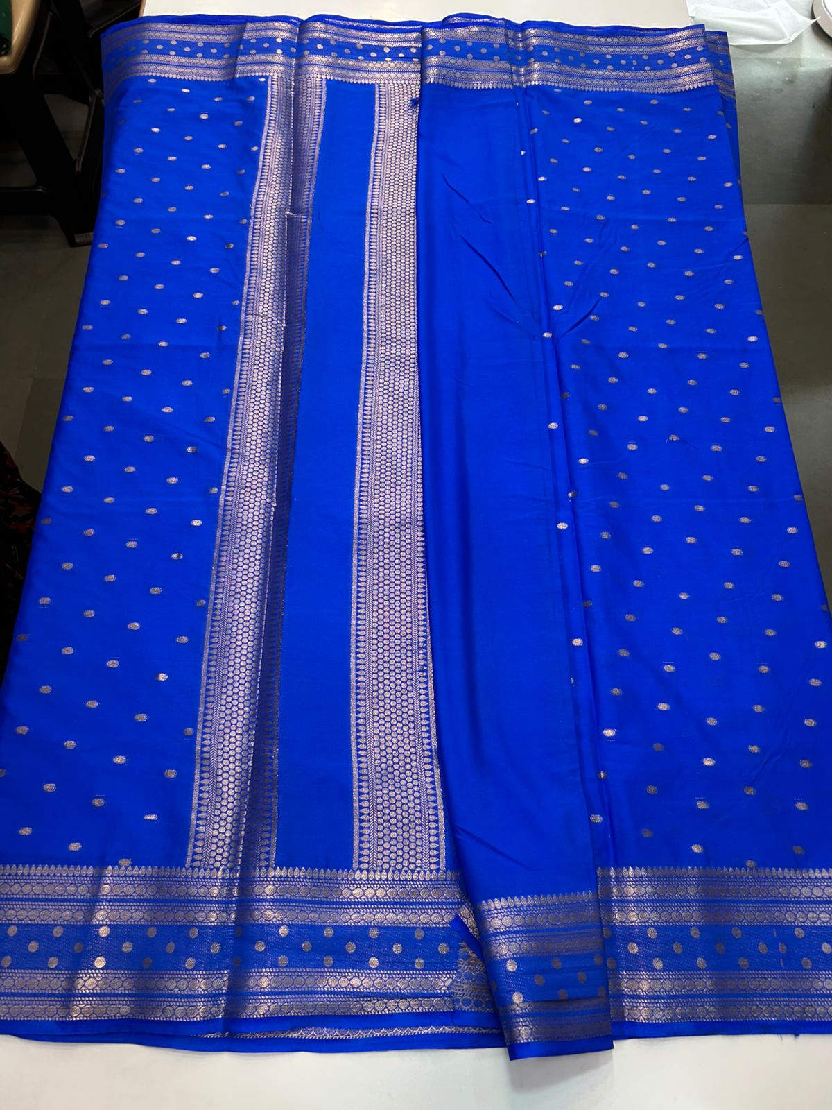 Mysore Crepe Self Butta Saree (2888)