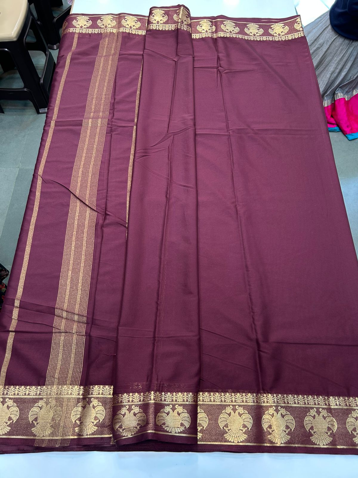 Mysore Crepe Self Saree (2884)