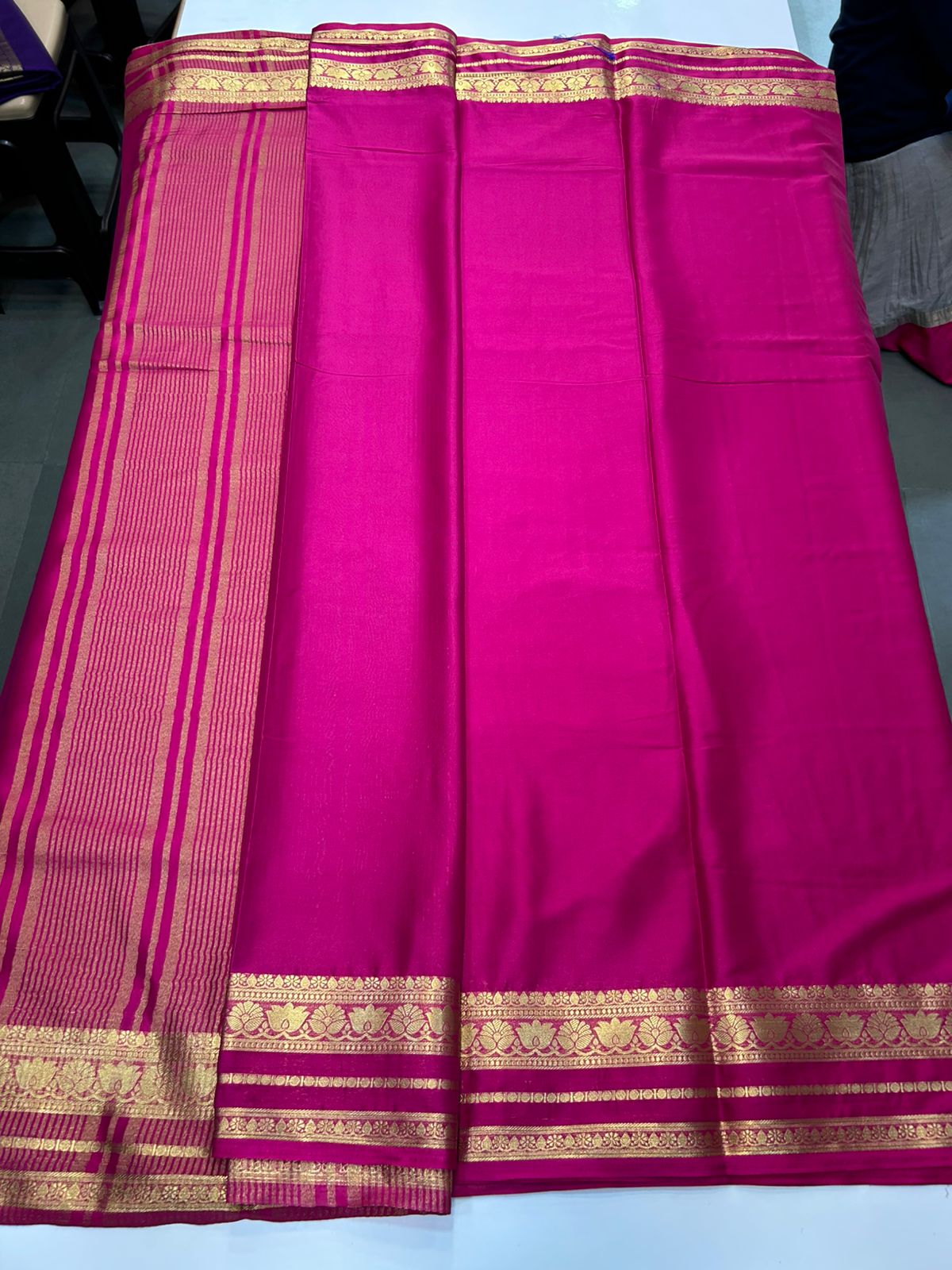Mysore Crepe Self Saree (2886)