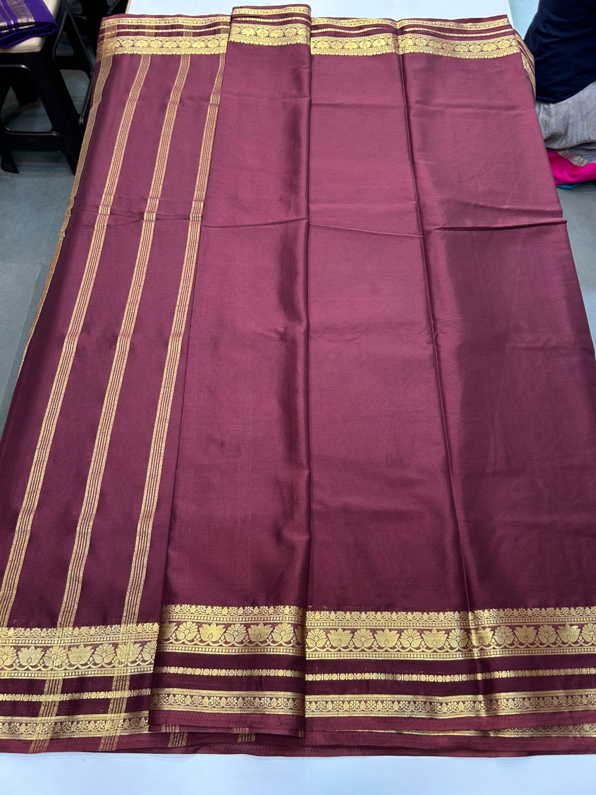Mysore Crepe Self Saree (2886)