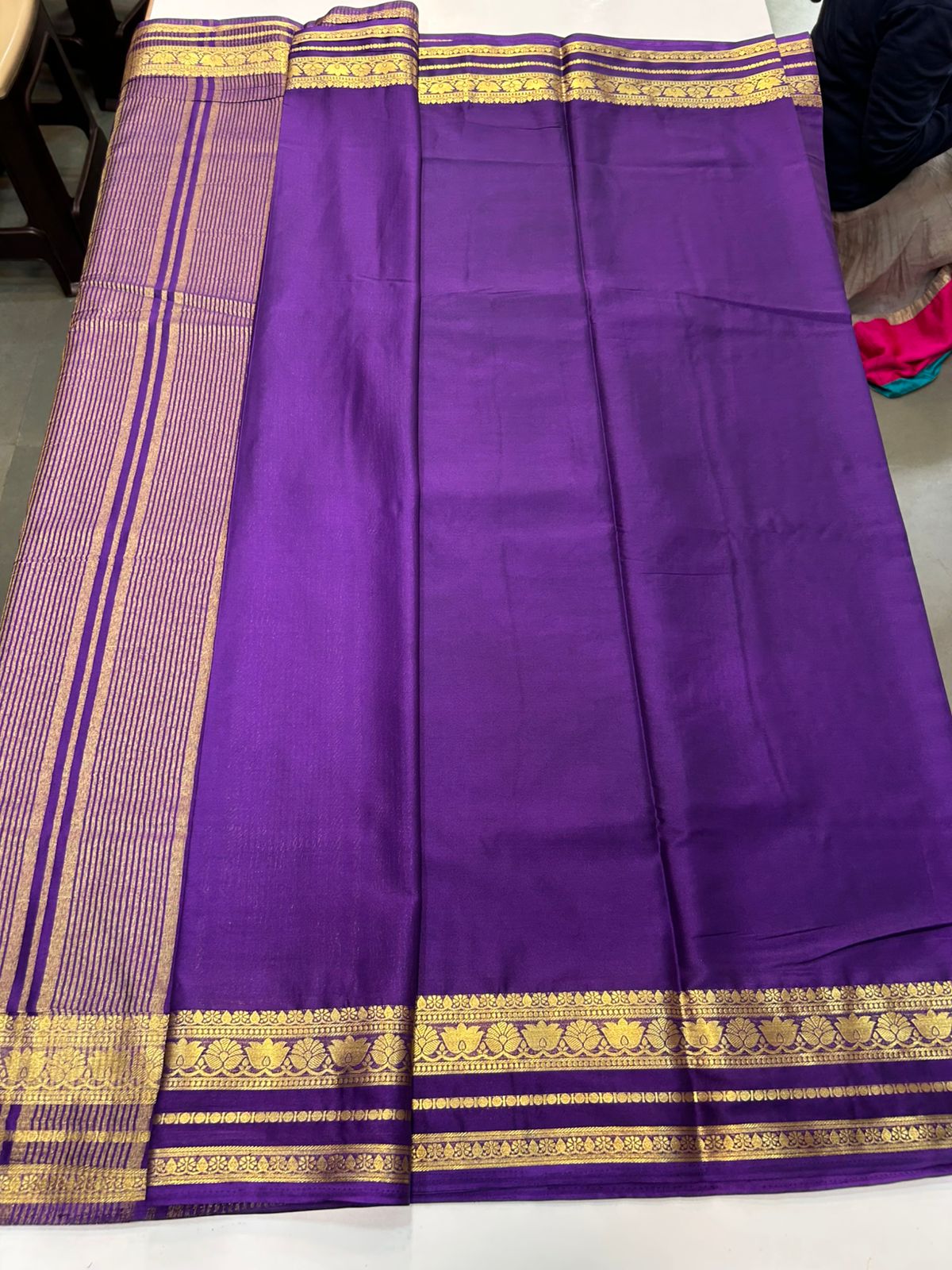 Mysore Crepe Self Saree (2886)