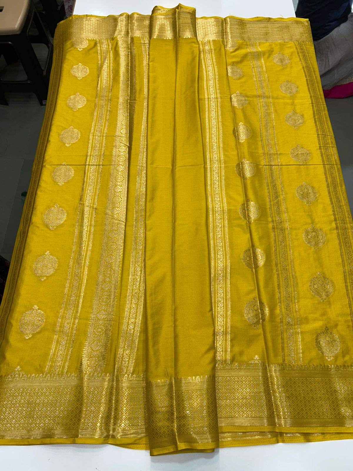 Mysore Crepe Self Butta Saree (2890A)