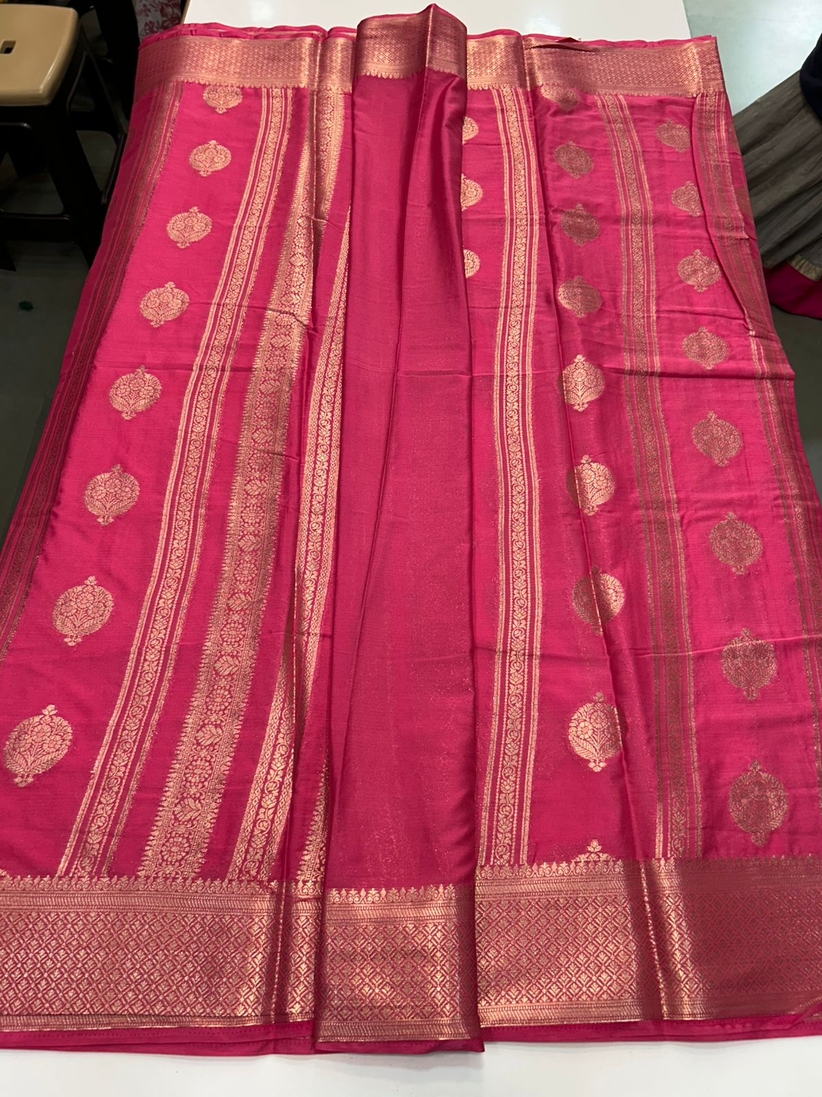 Mysore Crepe Self Butta Saree (2890A)