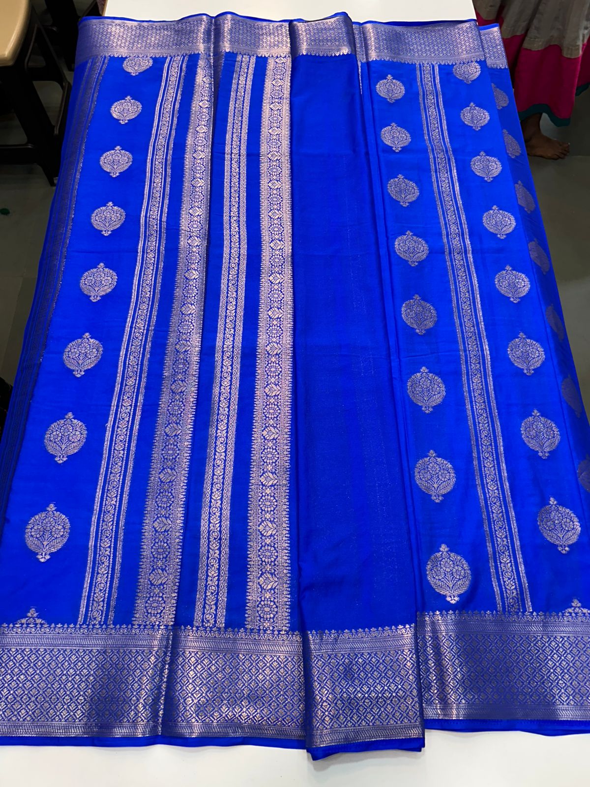 Mysore Crepe Self Butta Saree (2890A)