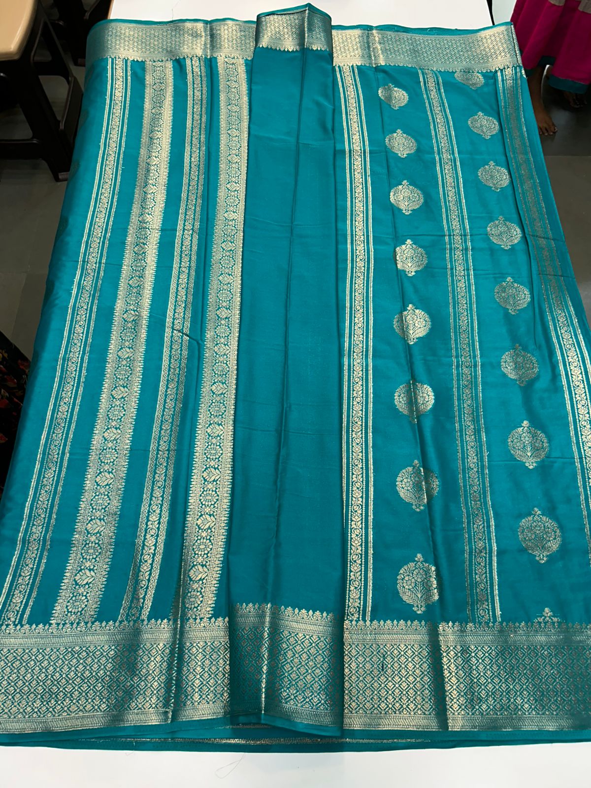 Mysore Crepe Self Butta Saree (2890A)